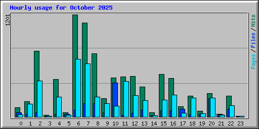 Hourly usage for October 2025