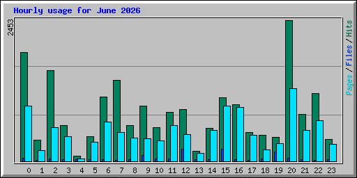 Hourly usage for June 2026