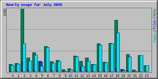 Hourly usage for July 2026